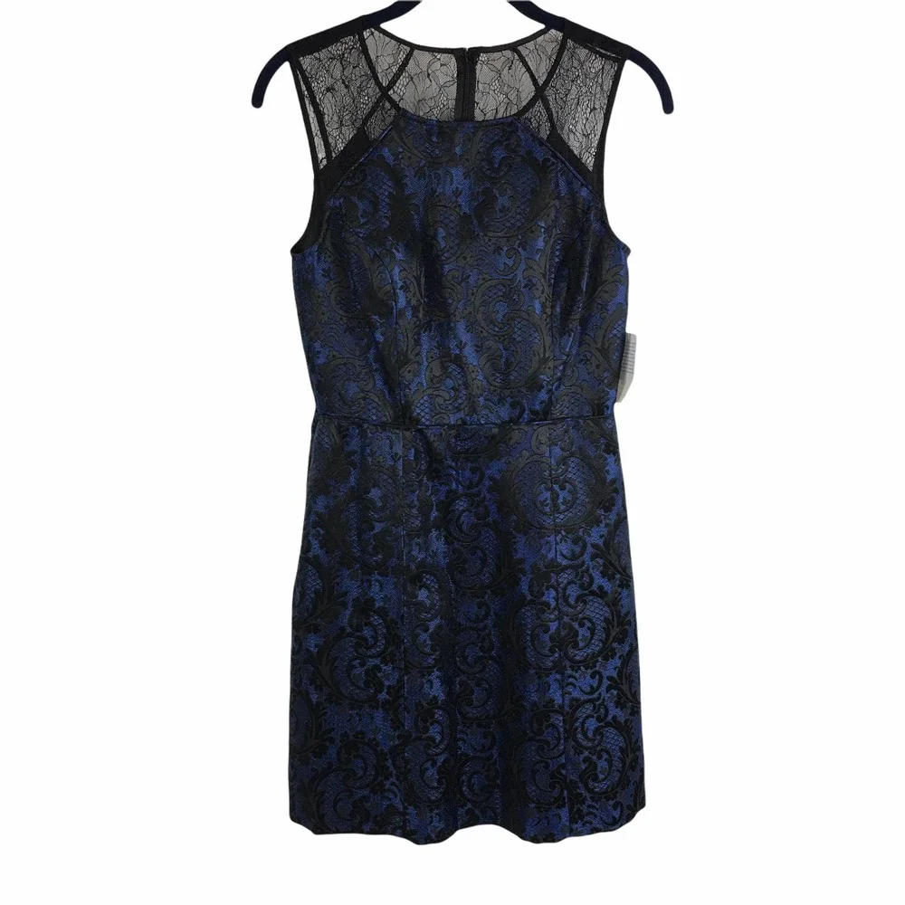 NWT Aidan by Aidan Mattox Lace Blue and Black Dress size 0